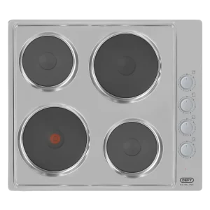 Defy 60cm Silver 4 Plate Ceramic Hob Solid Slimline