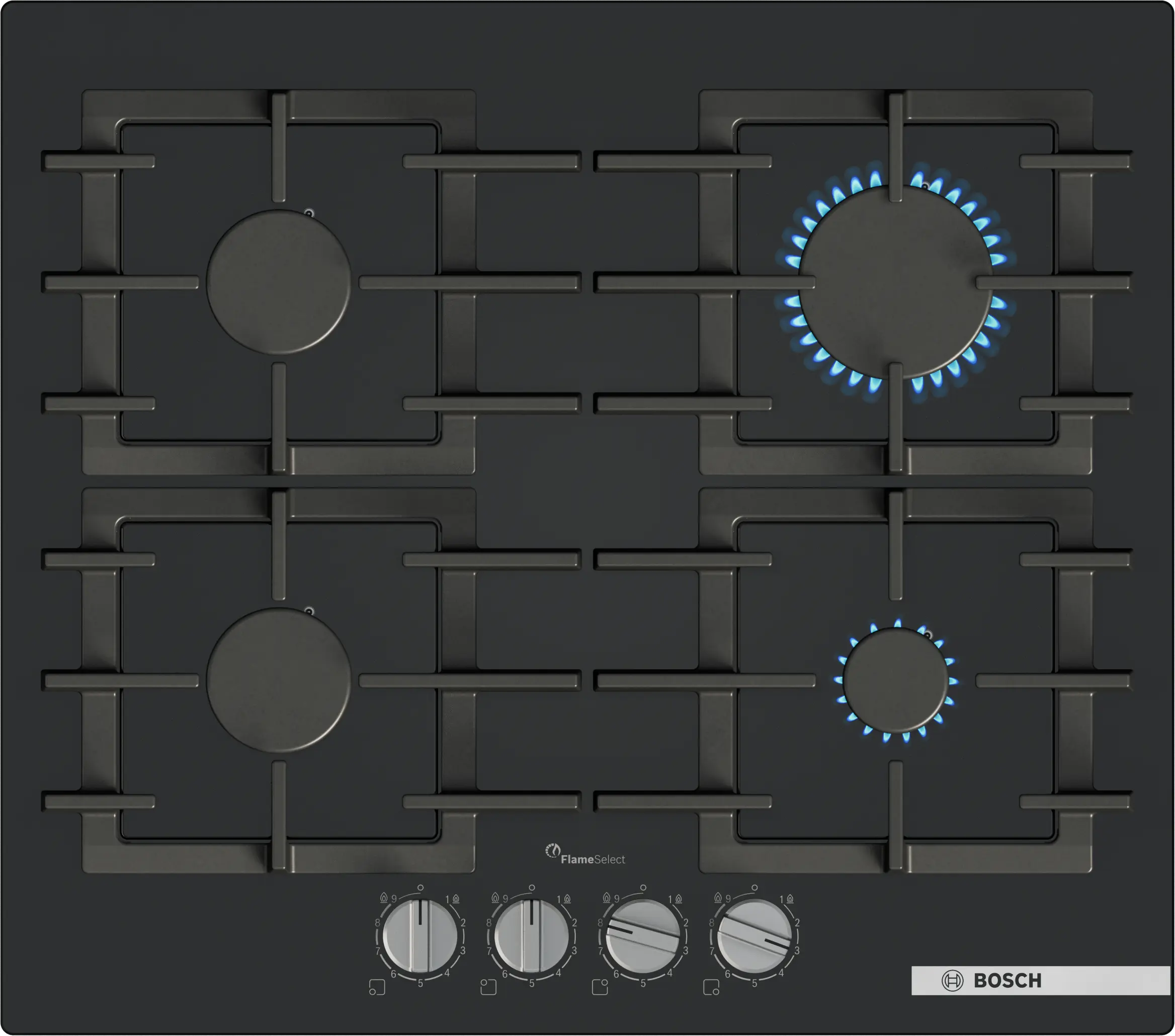 Bosch 60cm Series 6 (Black) Gas Hob - Tampered Glass