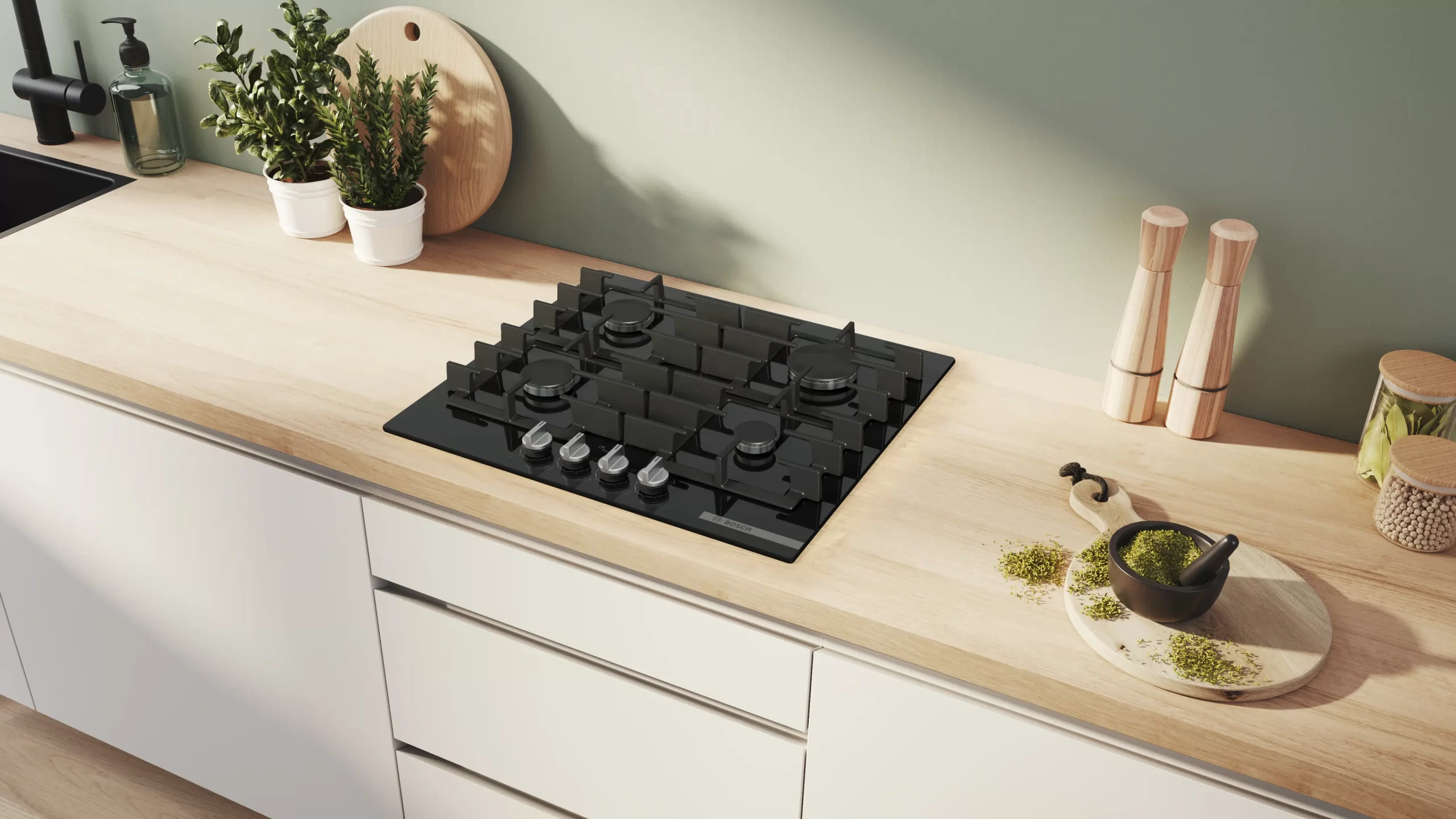 Bosch 60cm Series 6 (Black) Gas Hob - Tampered Glass - Image 4