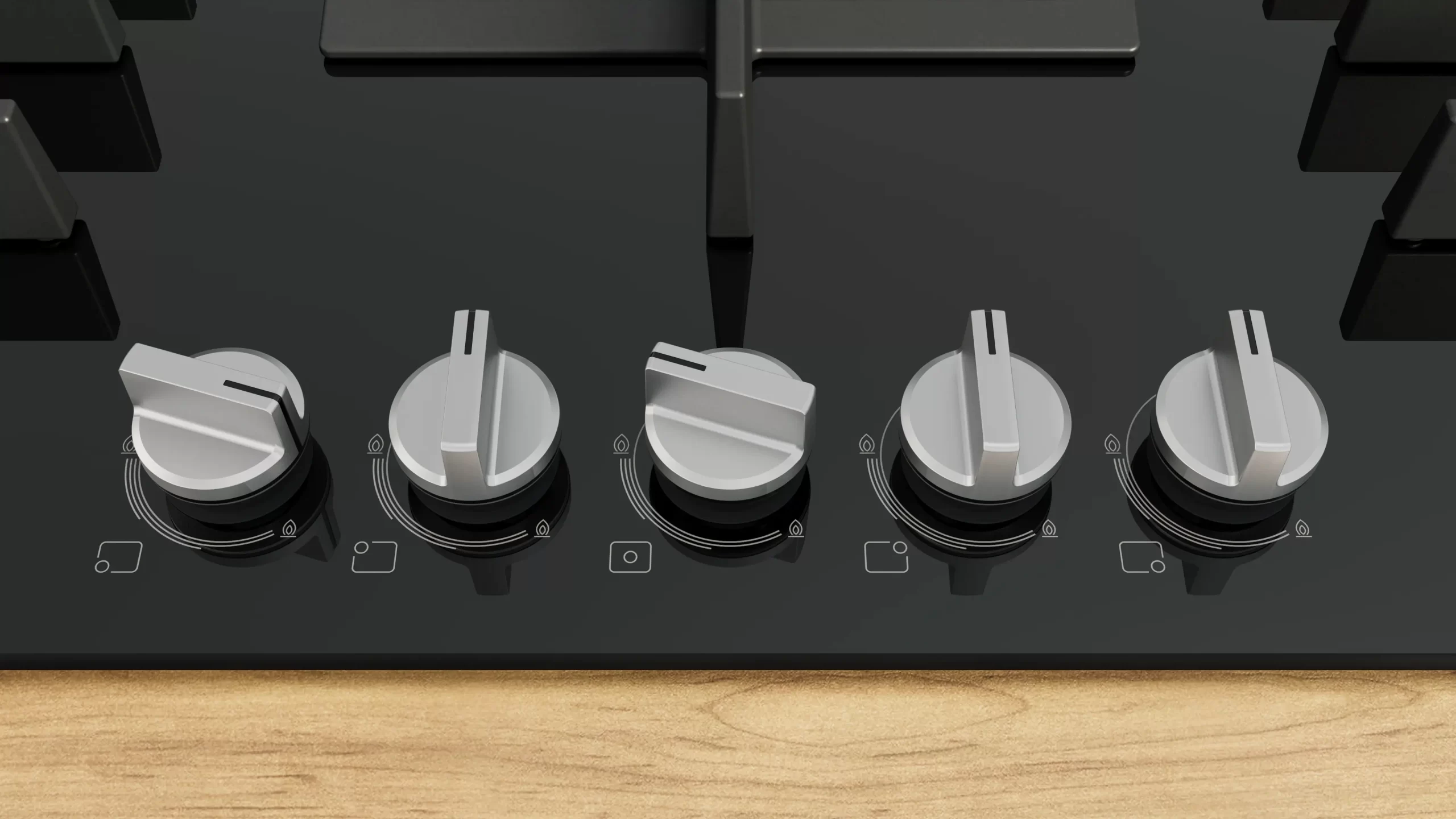 Bosch 90cm Series 6 (Black) Gas Hob - Tampered Gas - Image 2