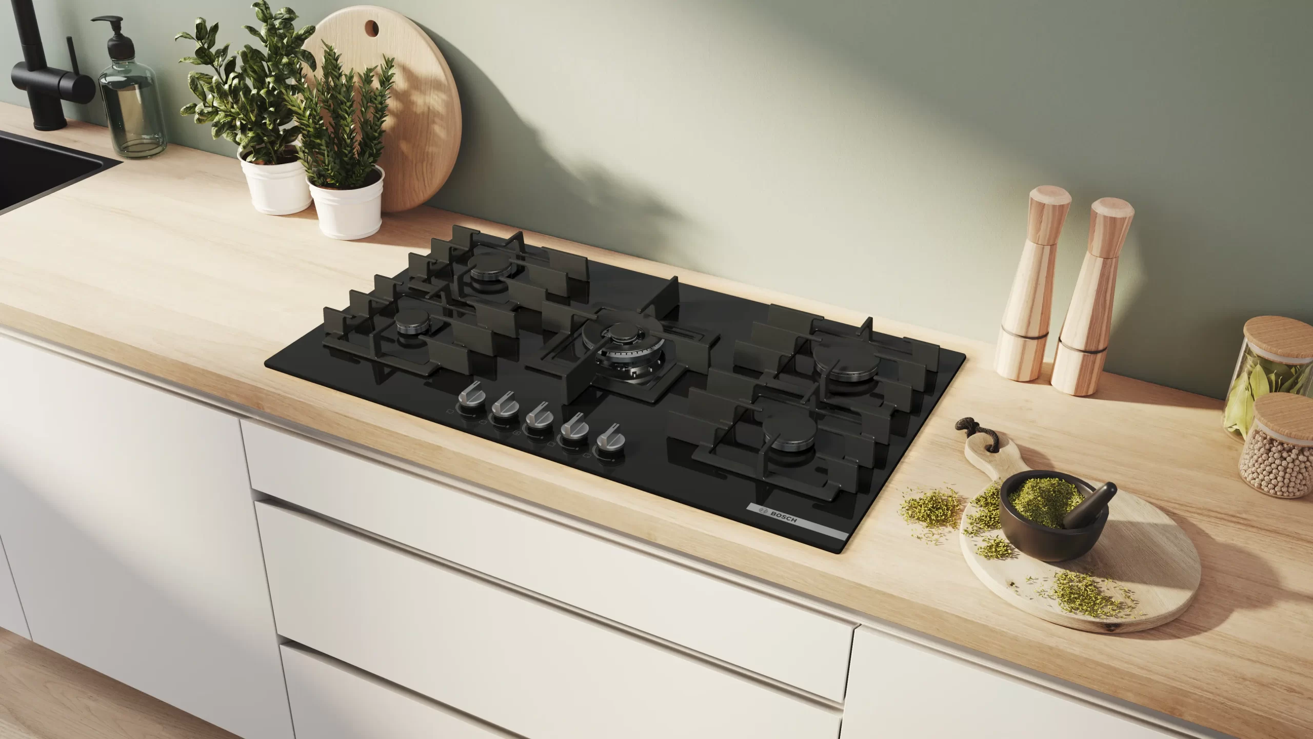 Bosch 90cm Series 6 (Black) Gas Hob - Tampered Gas - Image 4