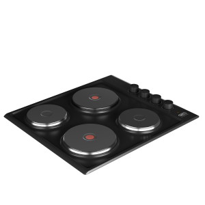 Defy 60cm Black 4 Plate Ceramic Hob Solid Slimline