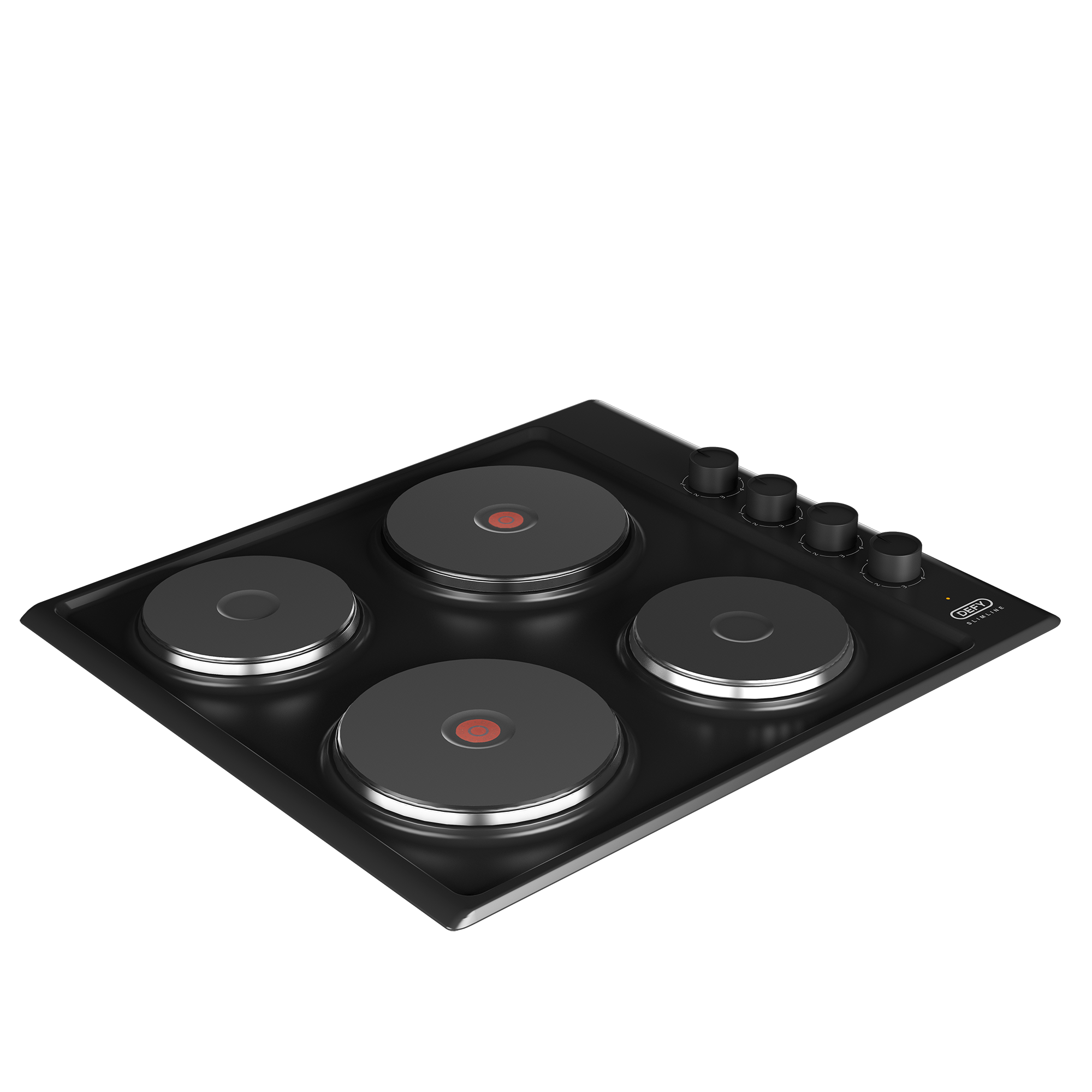 DEFY 60CM BLACK 4 PLATE CERAMIC HOB SOLID SLIMLINE - Image 2