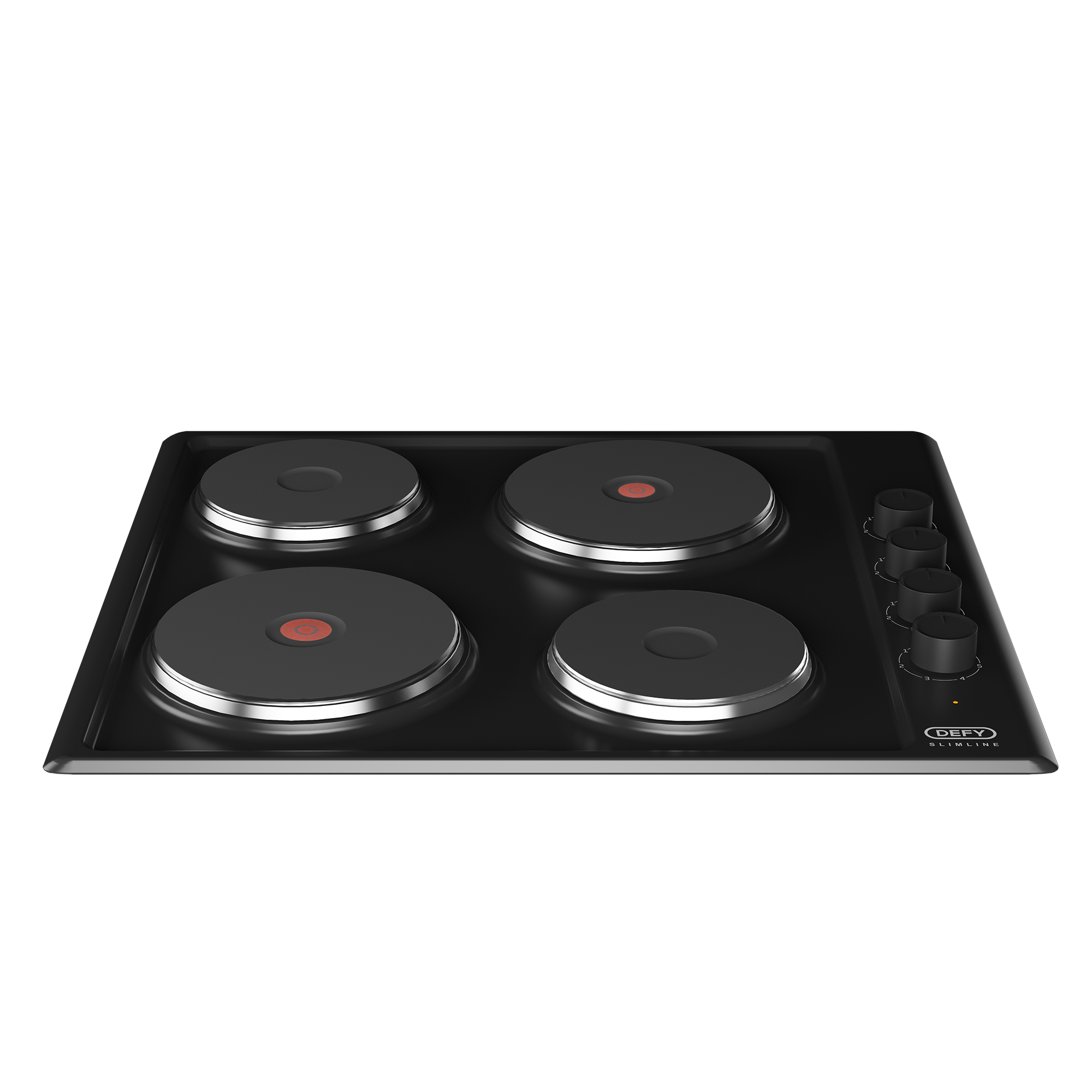 DEFY 60CM BLACK 4 PLATE CERAMIC HOB SOLID SLIMLINE - Image 5
