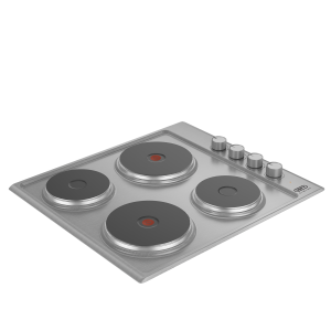 Defy 60cm Silver 4 Plate Ceramic Hob Solid Slimline